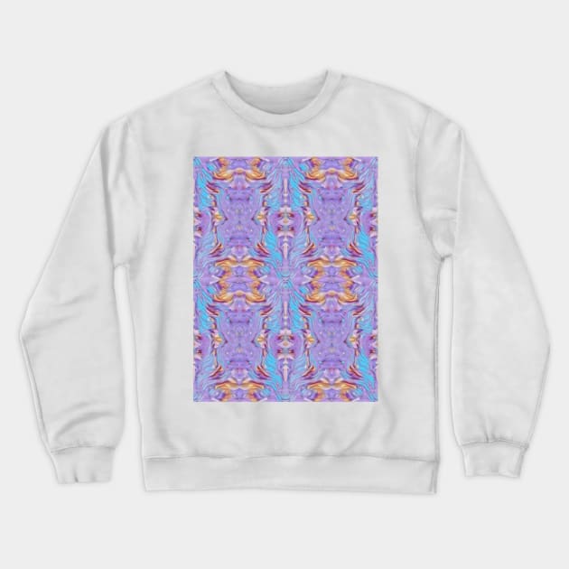 Psychedelic Purple Pastel Pattern Crewneck Sweatshirt by Dturner29